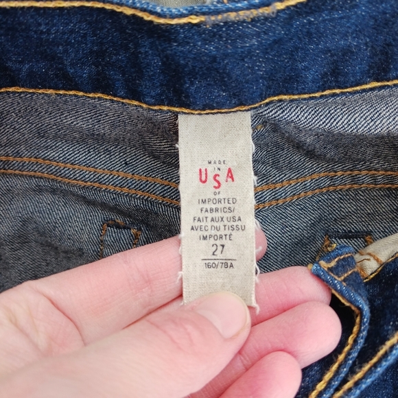 Double RRL Ralph Lauren Jeans Womens 27X33 Skinny Fit Selvage Darkwash Low Rise - Picture 6 of 7